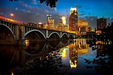 Third Avenue at Night Minneapolis MN Minneapolis Skyline - Etsy