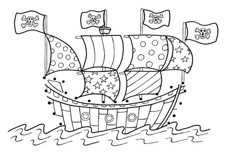 Free coloring pages of pirate play