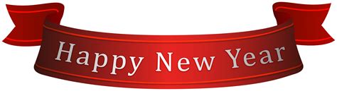 Happy New year Banner Red PNG Clipart | Gallery Yopriceville - High ...