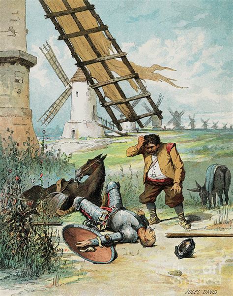 Illustration Of Don Quixote And Sancho by Bettmann