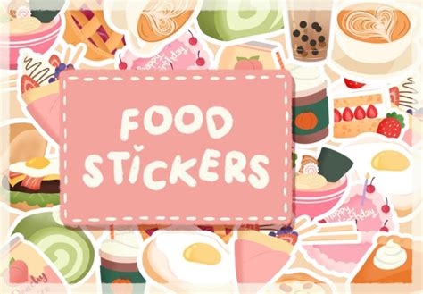 Create cute kawaii food doodle stickers by Anyanyaan | Fiverr