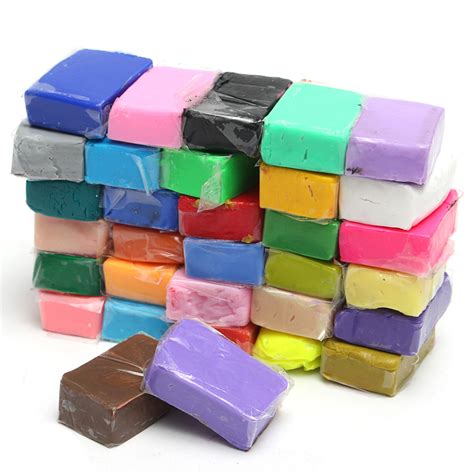 64PCS Craft Polymer Clay Modelling Moulding DIY Toy Sculpey Fimo Block ...