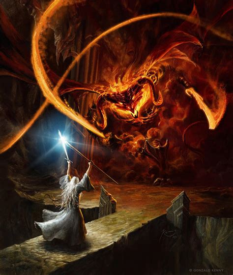 Gandalf and the Balrog by gonzalokenny on DeviantArt