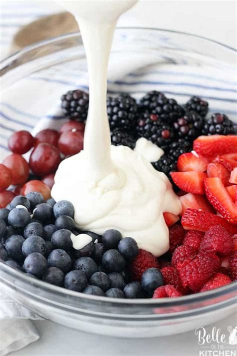 Greek Yogurt Fruit Salad - Belle of the Kitchen