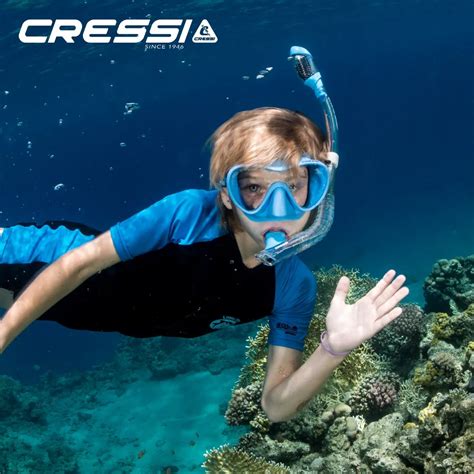 Cressi F1 Small+Mini Dry Children Snorkeling set Diving Mask Dry ...