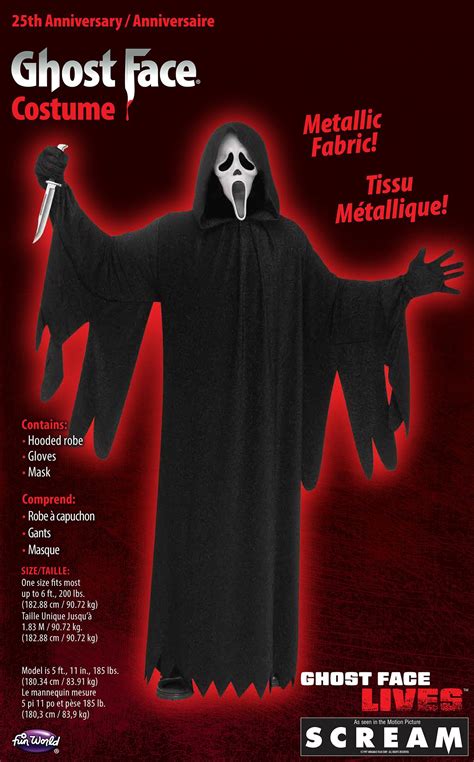 GhostFace® 25th Anniversary Movie Edition Scream Adult Costume ...