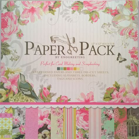 12x12 Scrapbook paper pack - Floral Shabby Chic Collection - 95005 ...