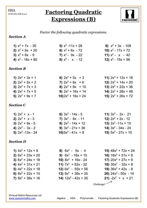 High School Math Worksheets | Math Worksheets PDF