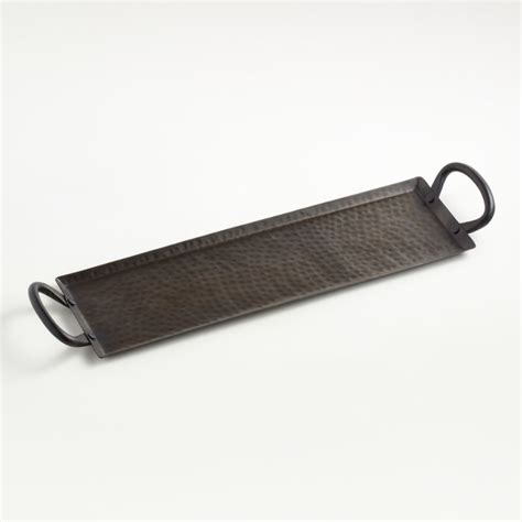 Feast Rectangular Hammered Iron Serving Platter with Handles + Reviews ...