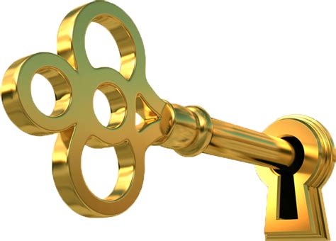 Golden Key PNG Image Transparent