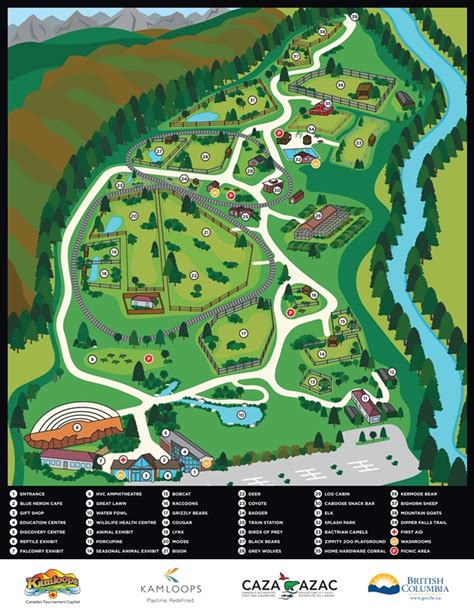 Visitor Park Map - BC Wildlife Park | It's all Happening at the Park