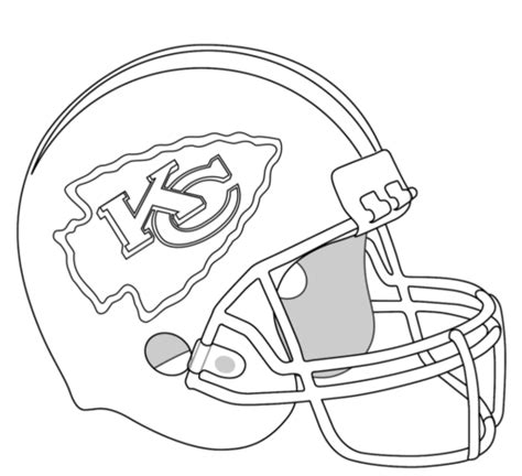 Patrick Mahomes Coloring Page KC Chiefs Helmet - Coloring Home