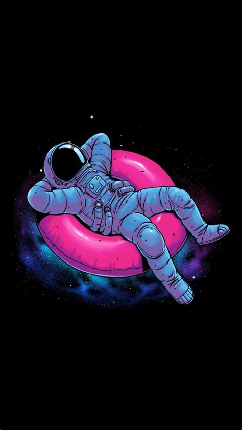 iPhone Wallpaper | Cartoon, Astronaut, Illustration, Graphic design ...