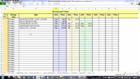 Menu Cost Spreadsheets Templates : food costing sheet template 28 ...