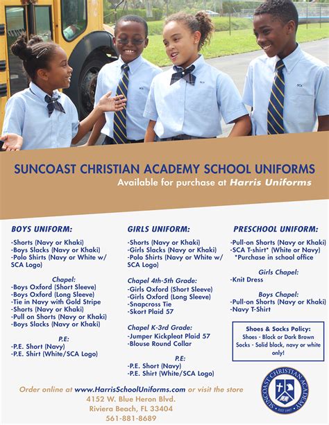 School Uniform Policy - Suncoast Christian Academy