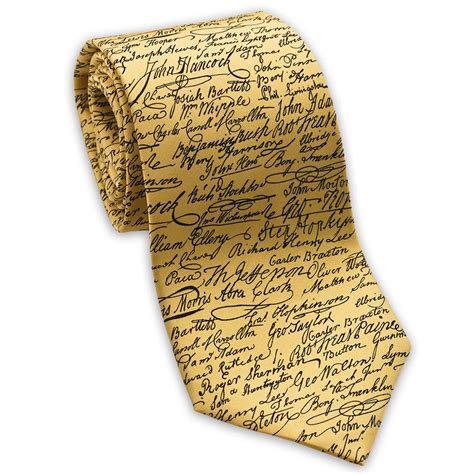 declaration of independence signers unique necktie — MUSEUM OUTLETS