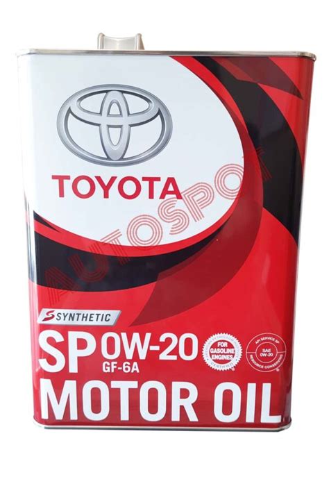 TOYOTA MOTOR OIL 0W-20 4L - AUTOSPOT