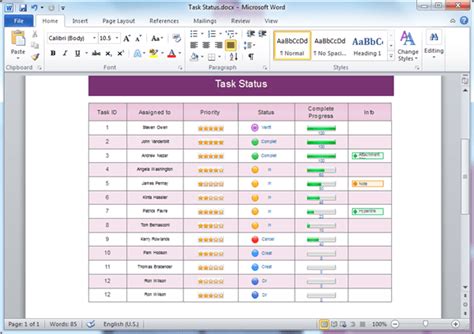 Microsoft Word Tables Templates - FREE DOWNLOAD | Word table, Word ...