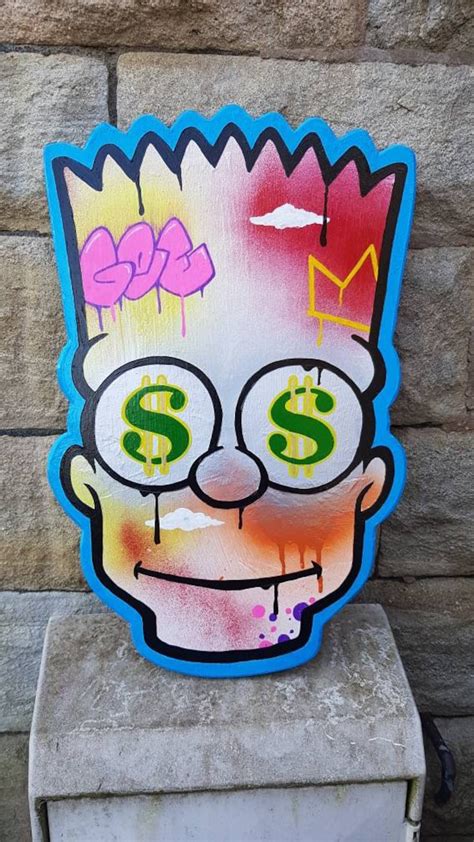 Graffiti style Bart Simpson | Etsy