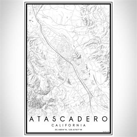 Atascadero - California Map Print in Classic — JACE Maps