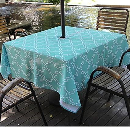 Do4U Patio Outdoor Umbrella Table cloth with Zipper and Umbrella Hole ...