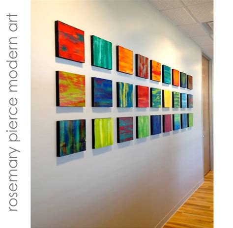 'COLOR BLENDS' | Large Abstract Original Painted Wood Wall Panels Wood ...