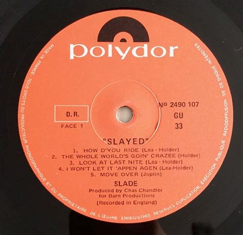 Slade Slayed 1972 Vintage Vinyl Record Lp GU 33 2490 | Etsy