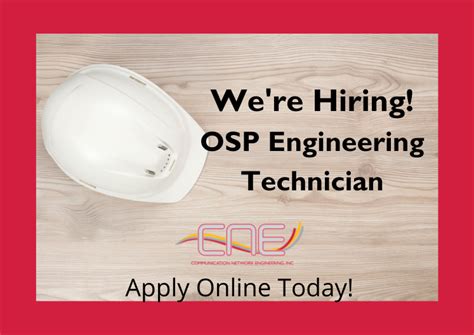 OSP Engineering Technician | We're Hiring | CNE, Inc.