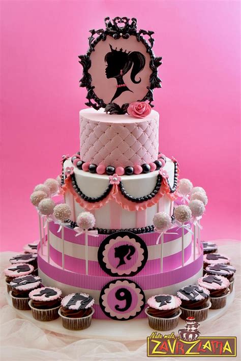 Barbie Silhouette Cake - Decorated Cake by Nasa Mala - CakesDecor