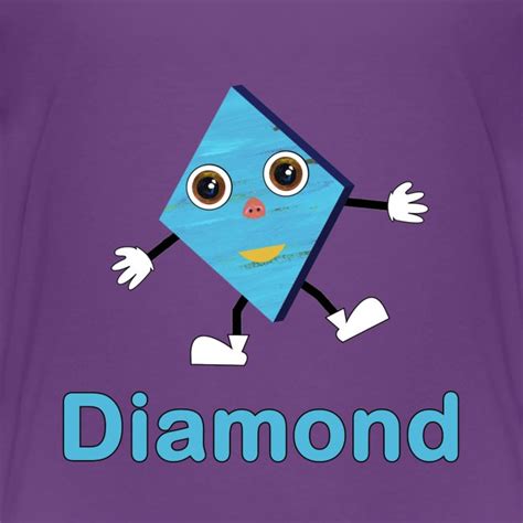 ABCkidTV Store | Shapes Diamond - Kids Premium T-Shirt