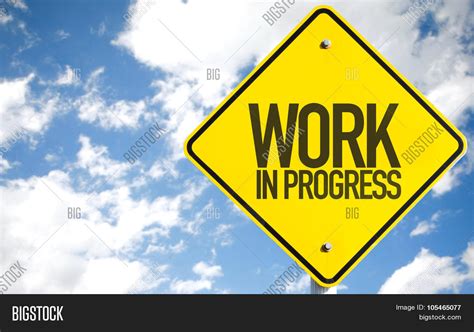 Work Progress Sign Sky Image & Photo (Free Trial) | Bigstock