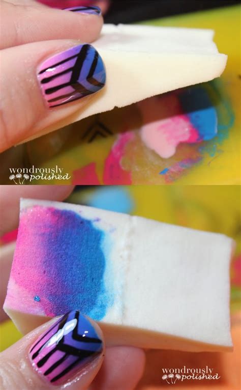 Gradient Nail Art · How To Paint A Gradient Nail · Nail Painting on Cut ...