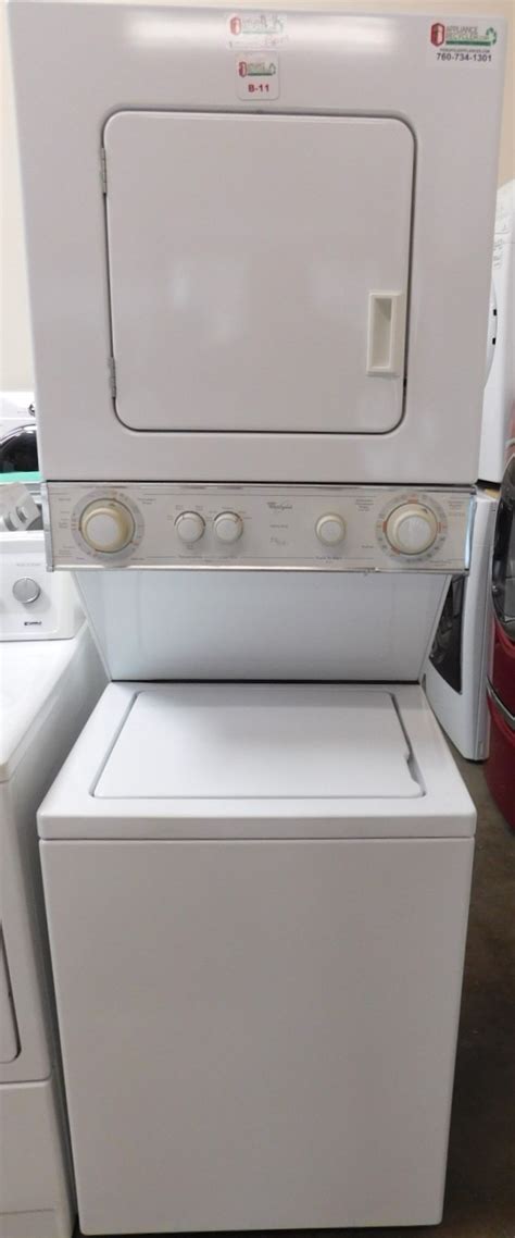 STACK WHIRLPOOL WASHER & DRYER (24 INCH- 220 VOLT ELECTRIC) B-11 ...