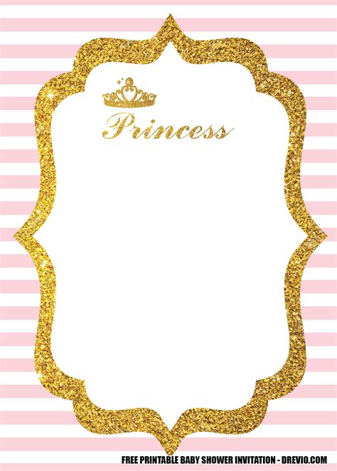 FREE Pink Princess-Themed Party Invitation templates | Download ...