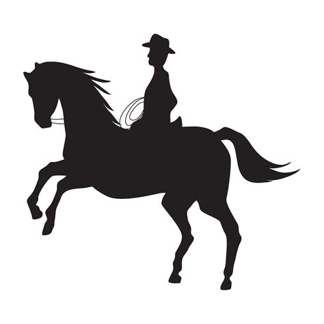 cowboy in horse silhouette 11263985 Vector Art at Vecteezy