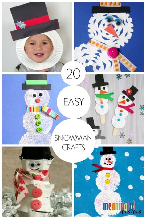 20 Easy Snowman Crafts for Kids