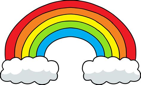 Rainbow Cartoon Colored Clipart Illustration 8944160 Vector Art at Vecteezy