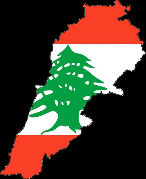 Lebanon Flag Map - MapSof.net