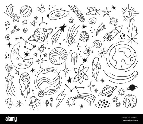 Planets And Outer Space Drawing