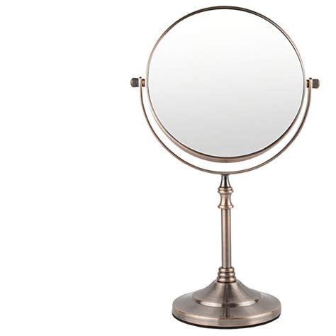 Free Standing 3X Magnifying Makeup Mirror Round Shaped