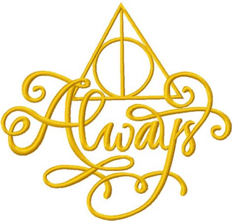 Harry potter always symbol embroidery design