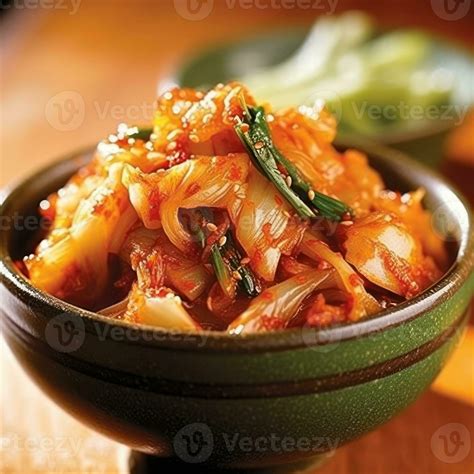 stock photo of Kimchi is a traditional Korean banchan consisting of ...