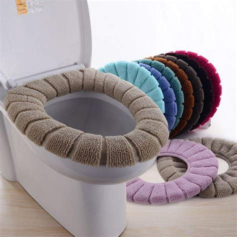 Bathroom Toilet Seat Cover Toilet Soft Warmer Mat Cover Pad Cushion ...