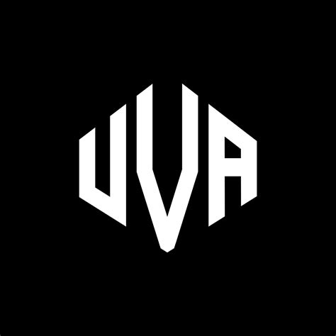 UVA letter logo design with polygon shape. UVA polygon and cube shape ...