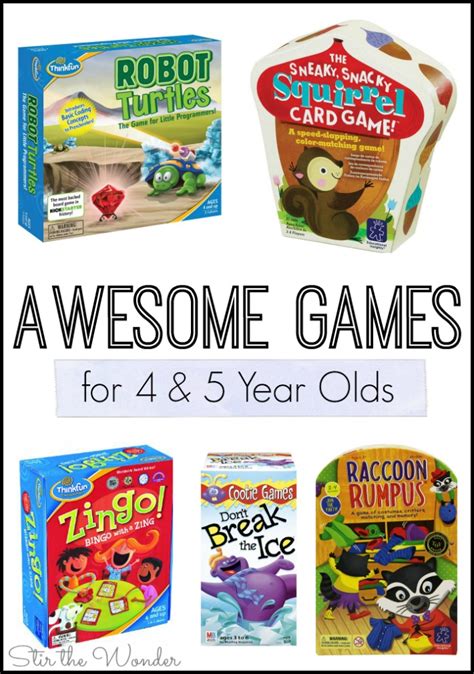 Awesome Games for 4 and 5 Year Olds | Stir The Wonder