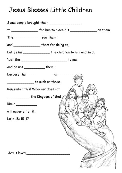 Children's Activity Pages For Church