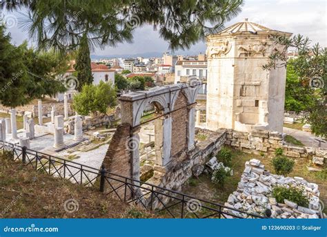 Scenic View of Roman Agora with Tower of Winds or Aerides, Athens ...