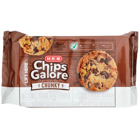 H-E-B Select Ingredients Chips Galore! Chewy Chocolate Chip Cookies ...