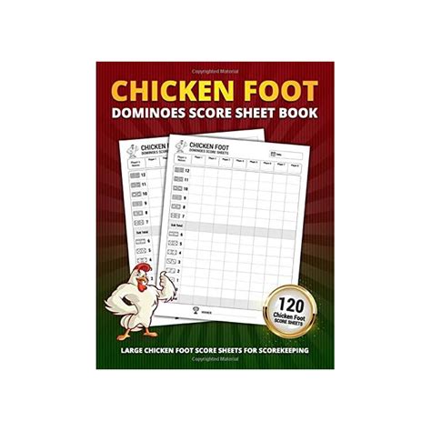 Buy Chicken Foot Dominoes Score Sheet Book: 120 Large Score Sheets For ...