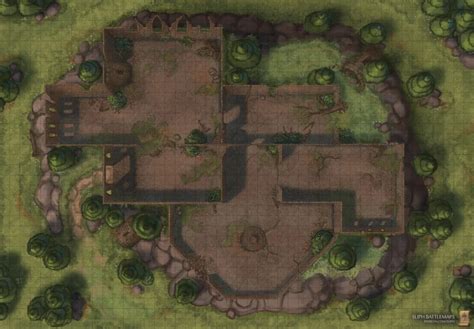 Castle Ruins (46x32) : battlemaps Dnd World Map, Fantasy World Map ...